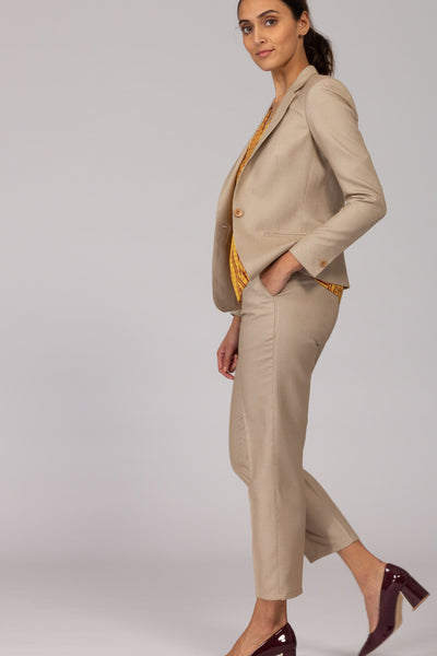 Beige Formal Blazer