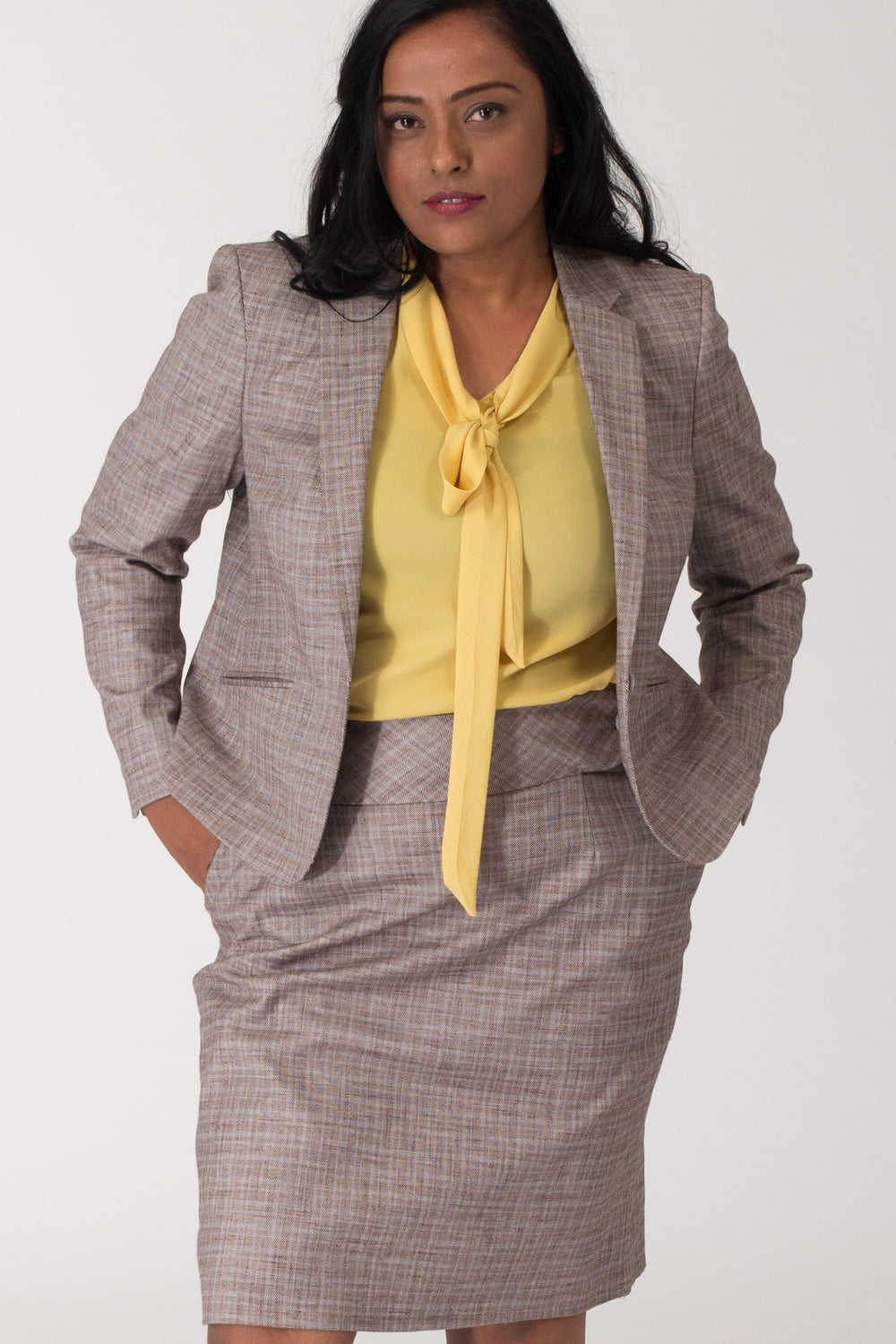 Cotton Formal Blazer for Working Women. Shop for formal business suits and formal trousers, dresses online at www.intermod.in