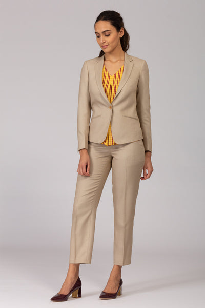Beige Formal Blazer