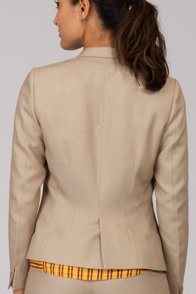 Beige Formal Blazer