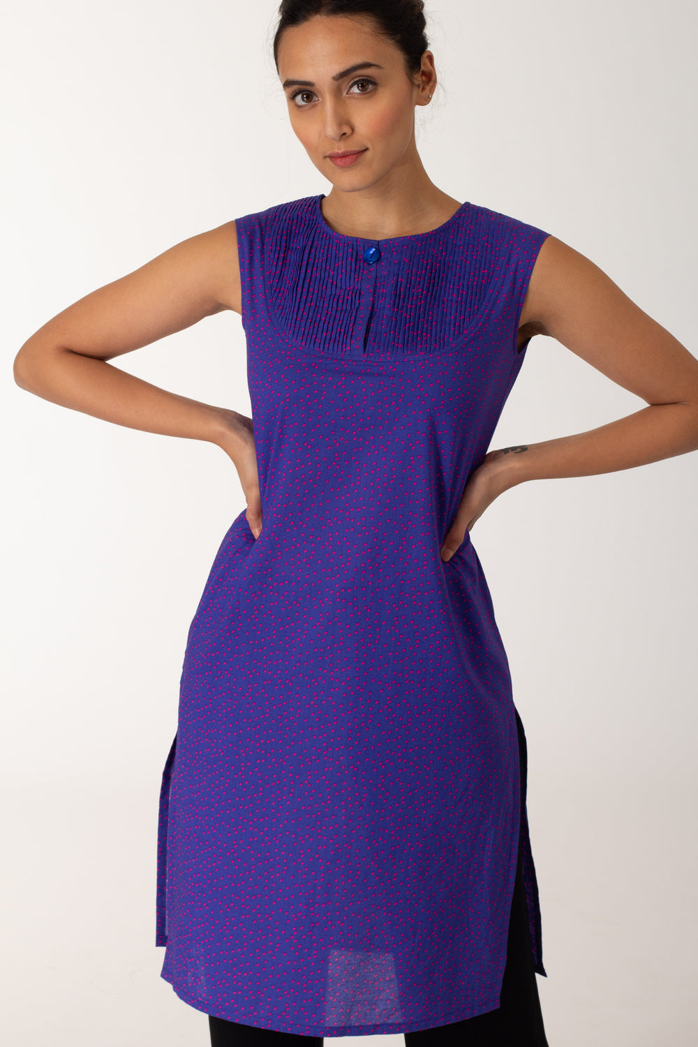 Ollie Smocked Front Cotton Tunic