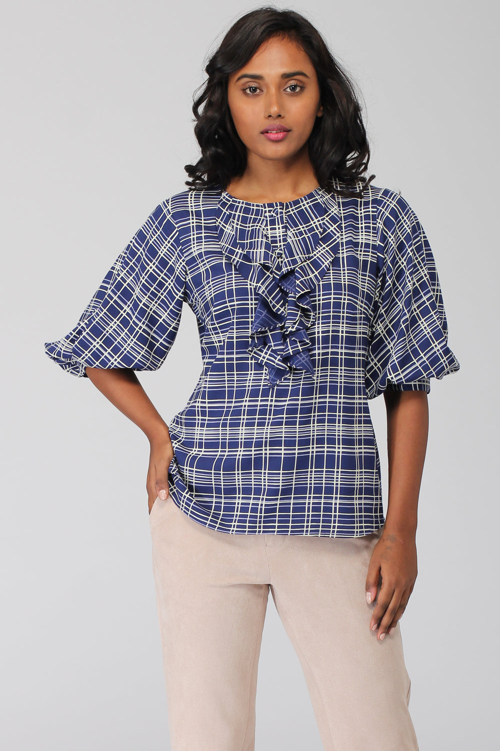 Pacific Ruffle Popover Top
