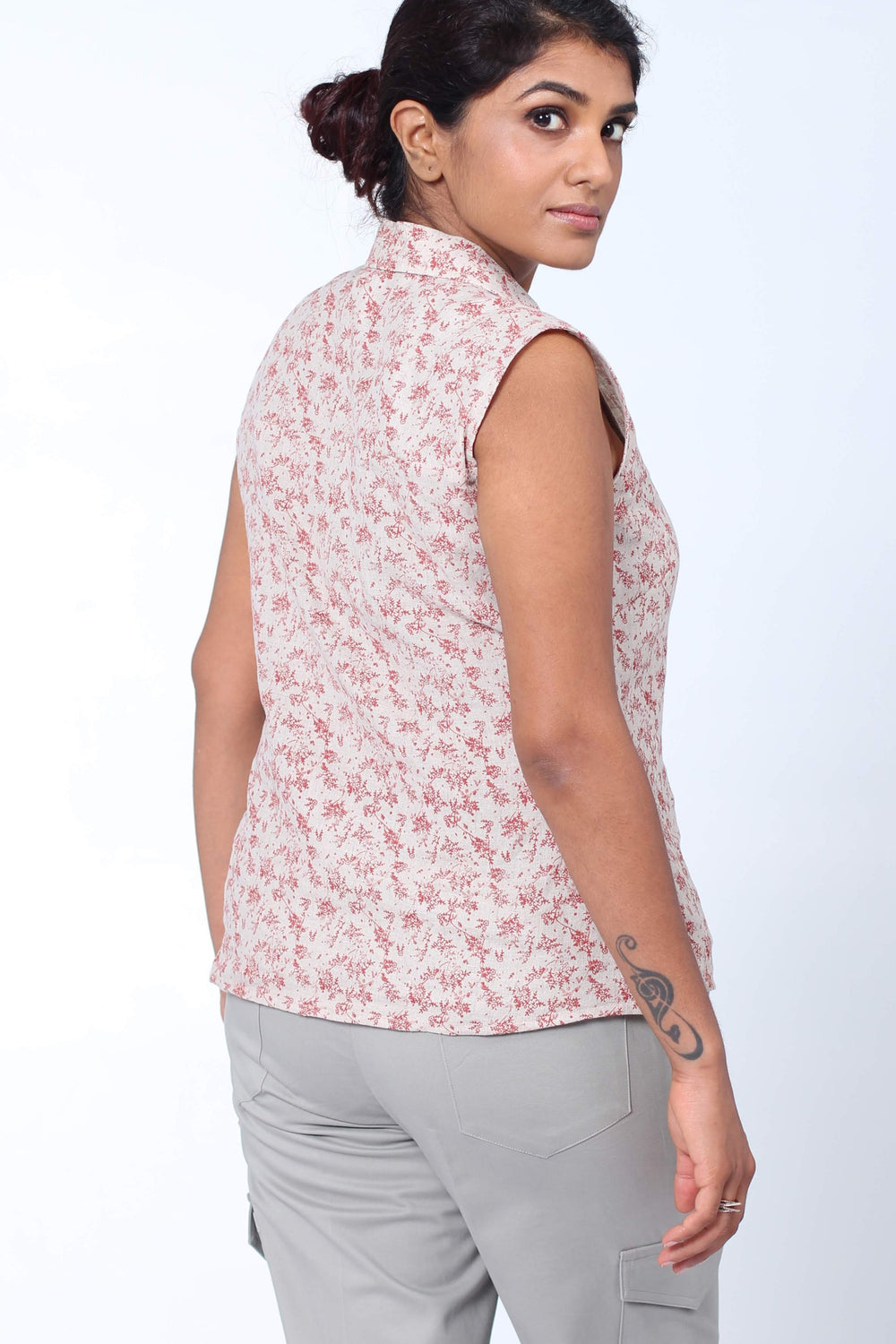 Morocco Floral Linen Shirt