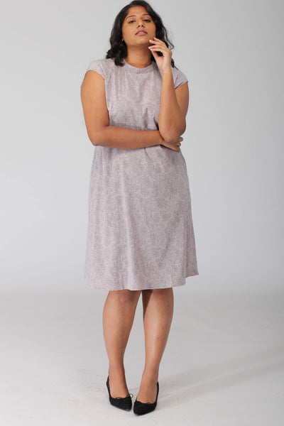 Roma Flowy A line Dress with mock neck