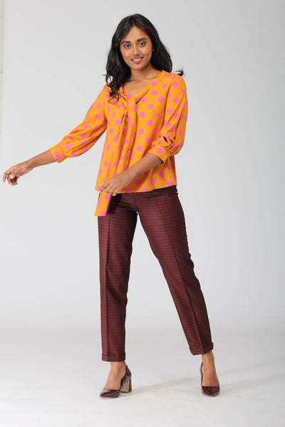 Amalfi Flowy Top with Removable Bowtie