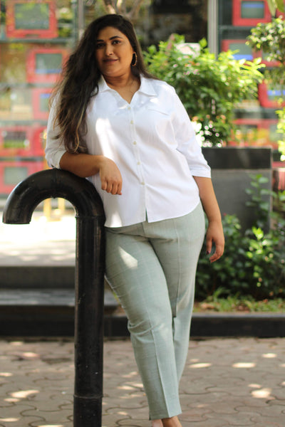 Hailey White Cotton Shirt