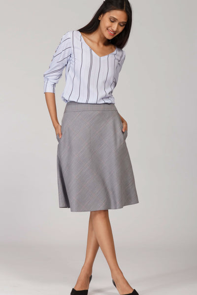 Glen Plaid A line Flowy Skirt
