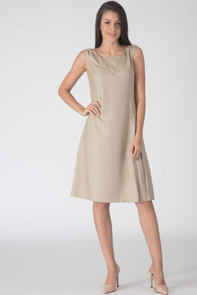 Orient Beige A line Dress