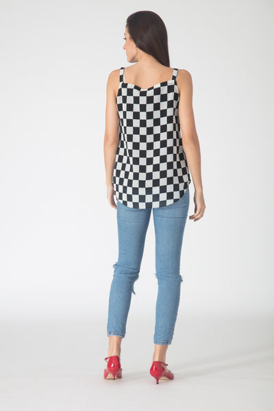 Checkmate Buckle Top