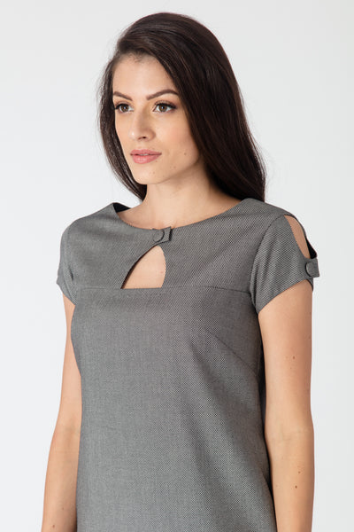 Pipa Shift Dress - Grey