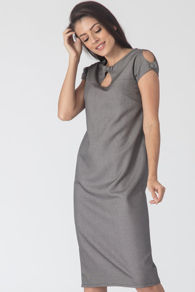 Pipa Shift Dress - Grey