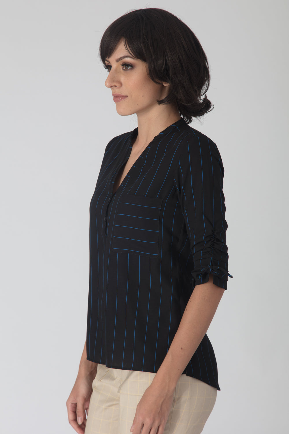 Pinstripe Pocketed Top