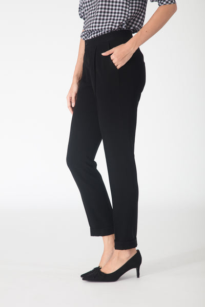 Black Pleated Trousers