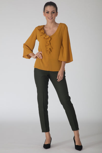 Antilly Ruffle Flowy Blouse