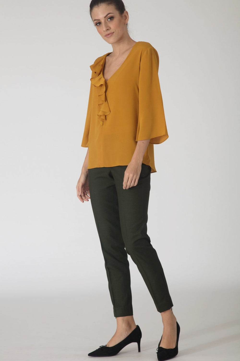 Antilly Ruffle Flowy Blouse