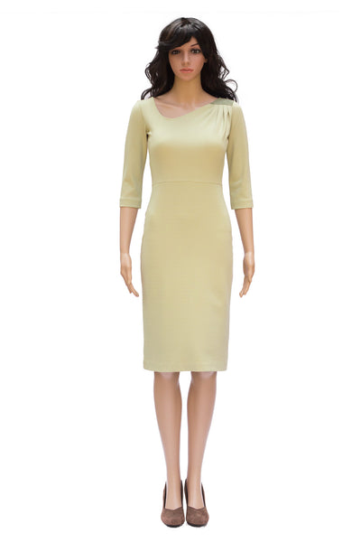 Roman Beige Drape Dress