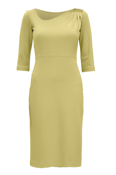 Roman Beige Drape Dress