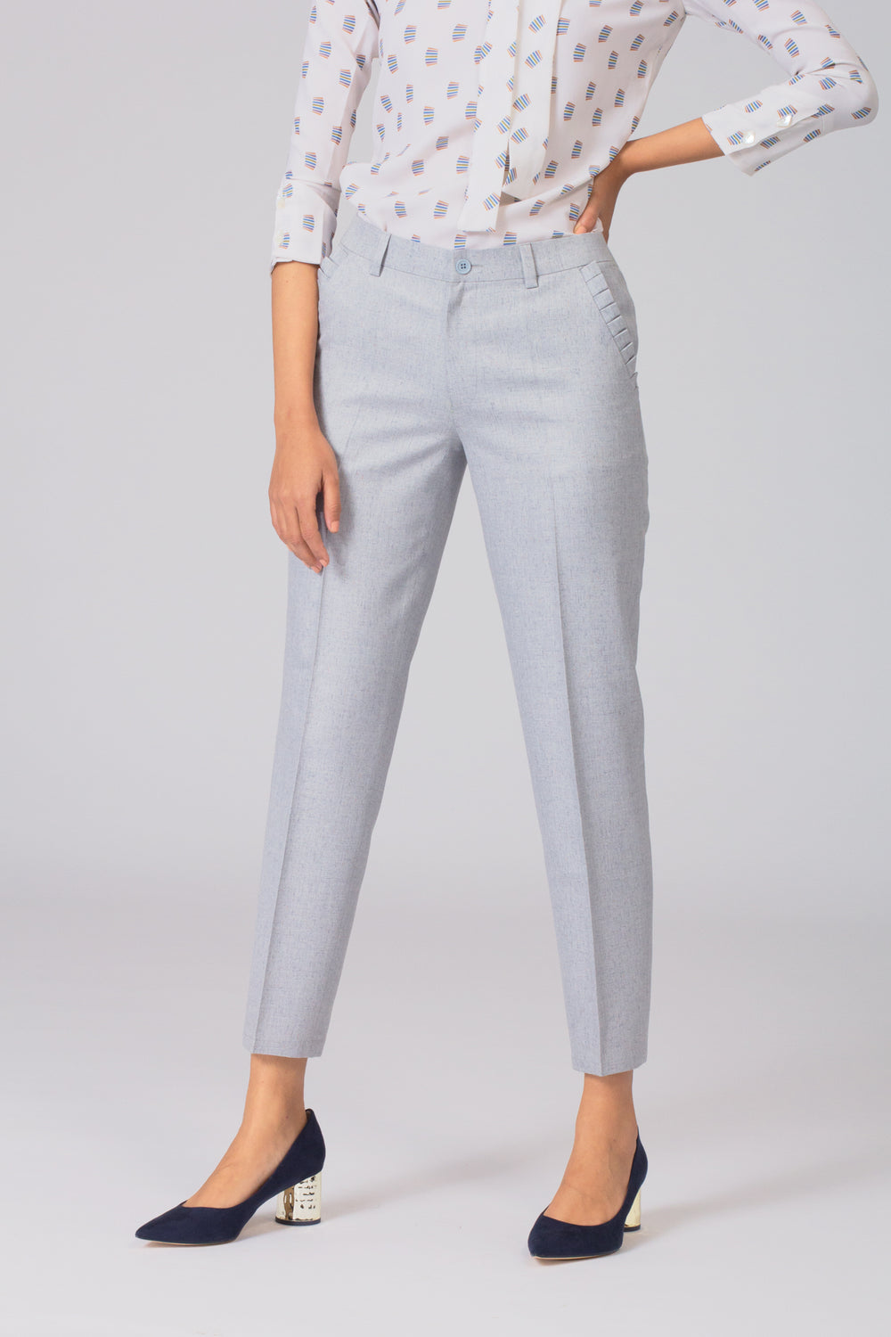 Smart and stylish women's formal pants and trousers for office. Shop online for formal trousers and pants at www.intermod.in