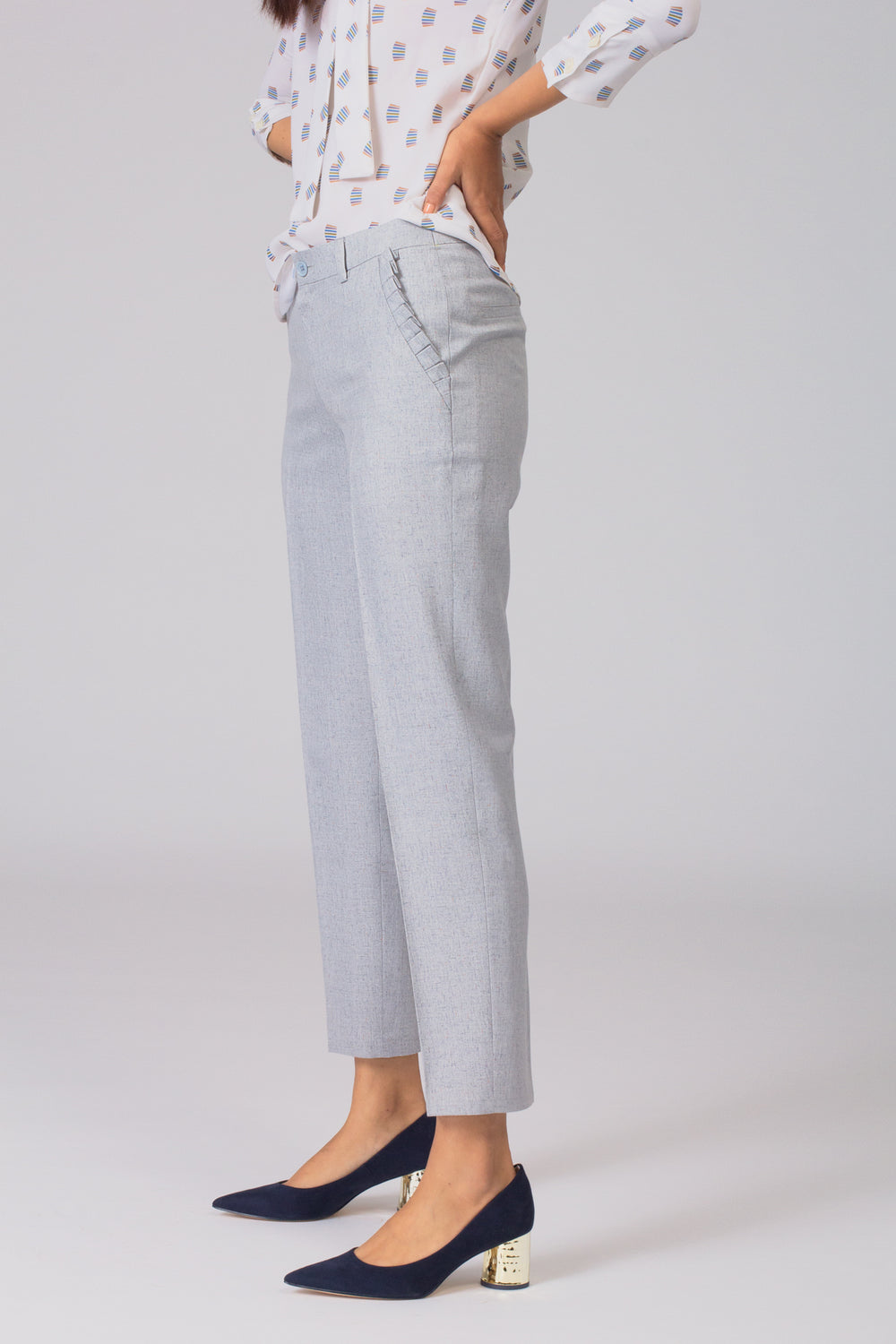 Smart and stylish women's formal pants and trousers for office. Shop online for all sizes including plus size formal trousers and pants at www.intermod.in