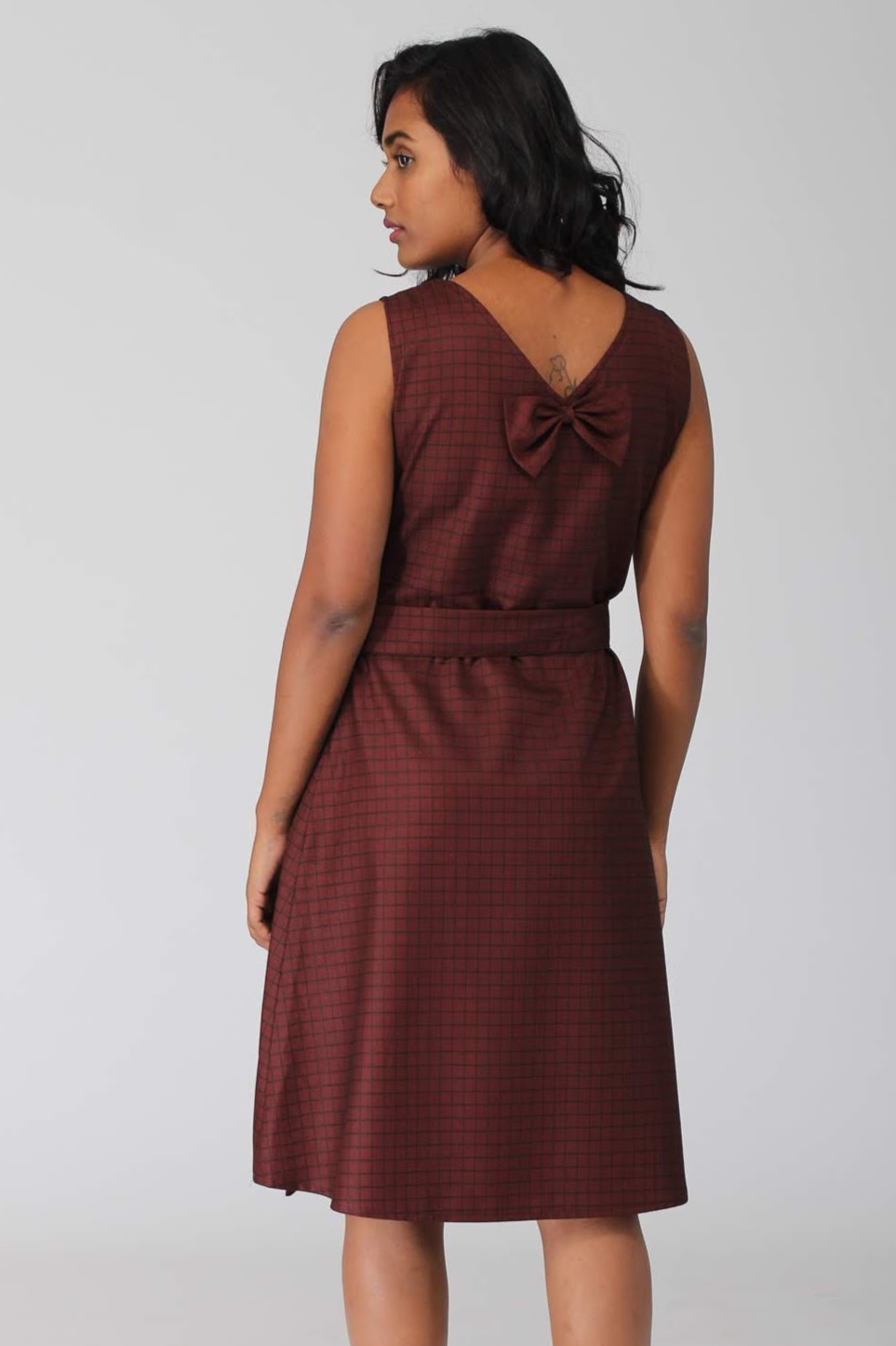 Rochelle dress with back bow and removable belt
