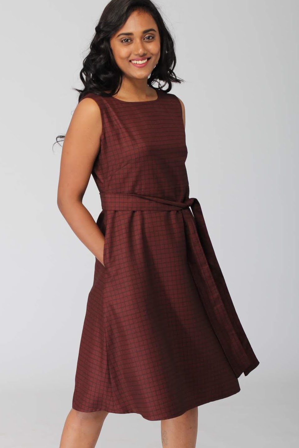 Rochelle dress with back bow and removable belt