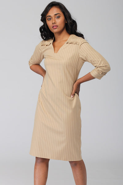 Hudson Pinstripe Shift Dress