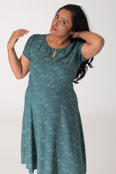 Capri Printed Fit and Flare Cotton Dress