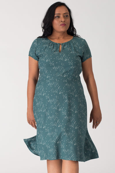 Capri Printed Fit and Flare Cotton Dress