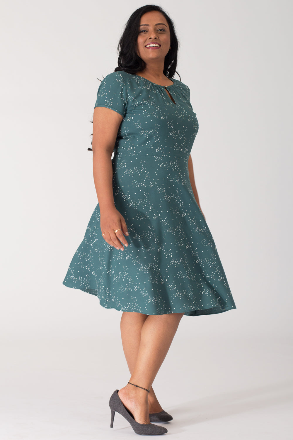 Capri Printed Fit and Flare Cotton Dress