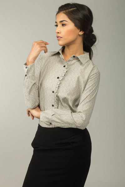 Greenwich Ruffle Cotton Shirt