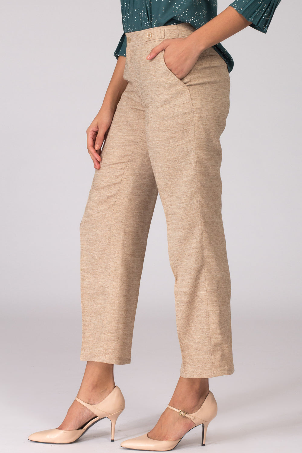 Well fitted, Smart, stylish women's formal pants and trousers for office. Shop online for all sizes including plus size formal trousers and pants at www.intermod.in