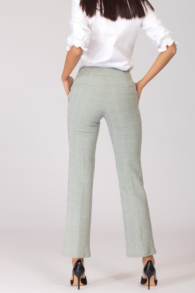 Delina Herringbone Flared Pants