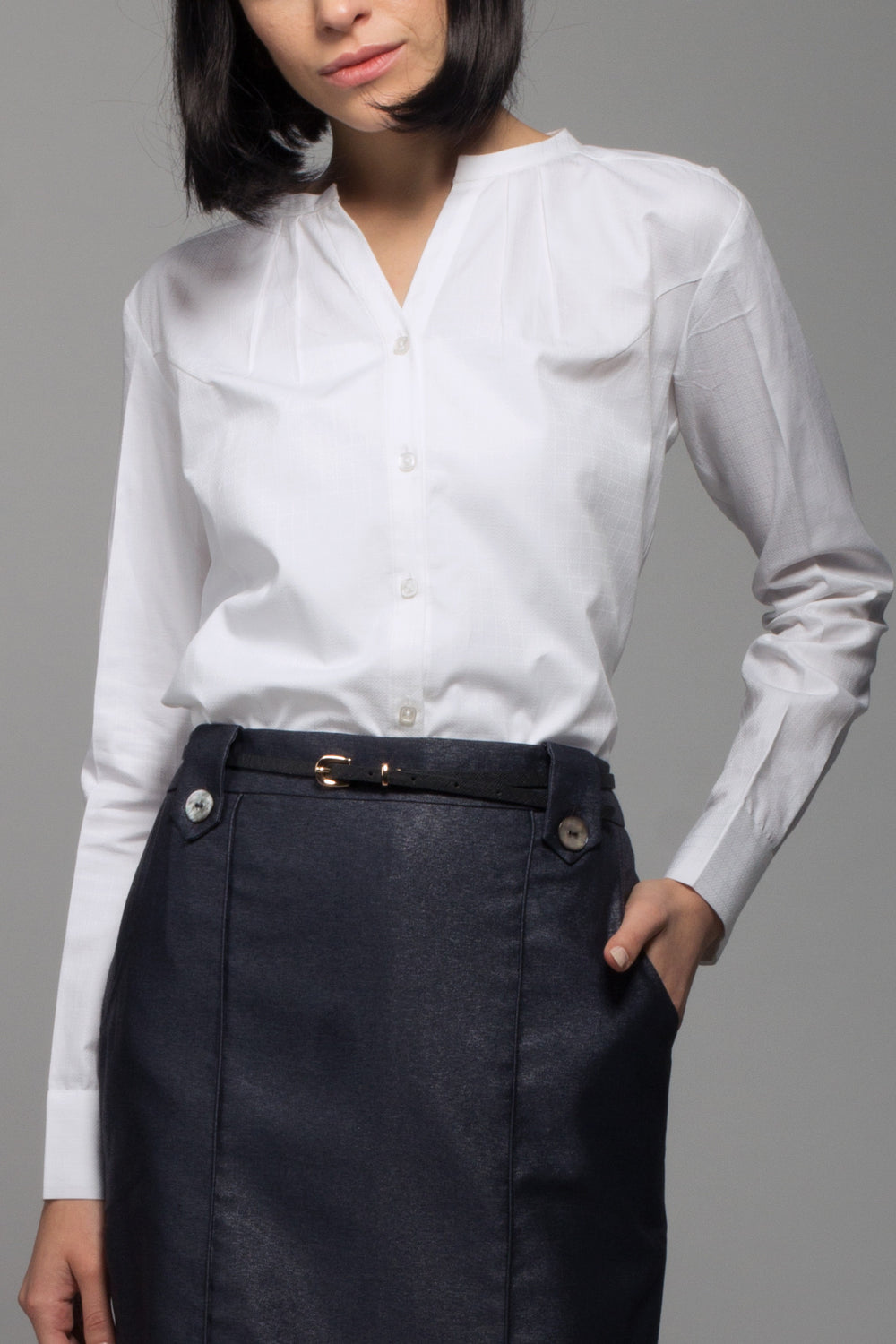 Meiji Mandarin Collar Shirt