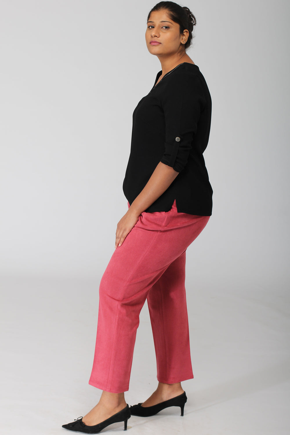 Geneva Punch Pink Stretch Pants