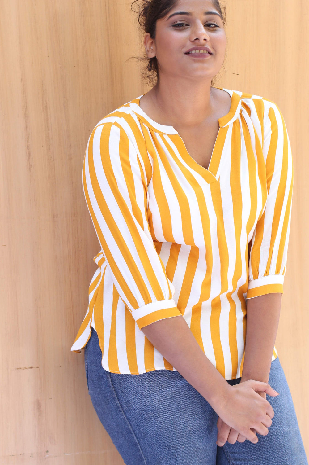 Iris Striped Cotton Flowy Top