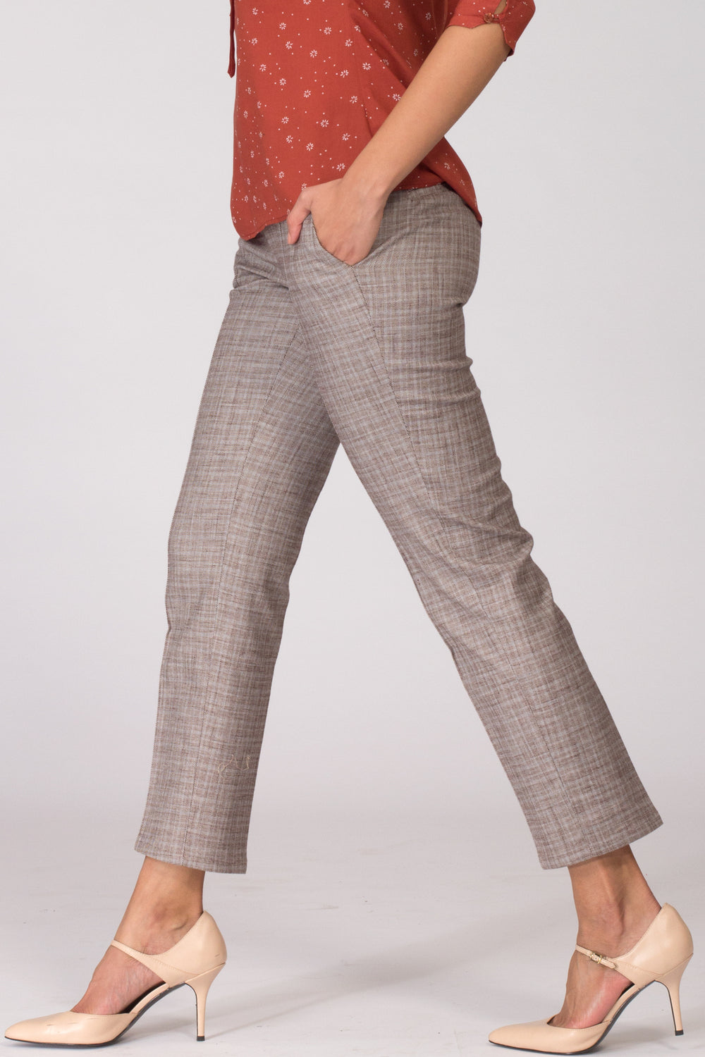 Smart Cotton women's formal pants and trousers for office. Shop online for culottes , trousers, and formal palazzo pants at www.intermod.in